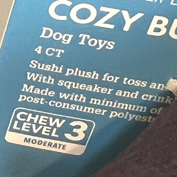 Yummy Sushi Dog Toy Set Plush with Squeakers Vibrant Life Cozy Buddy New - Picture 13 of 14